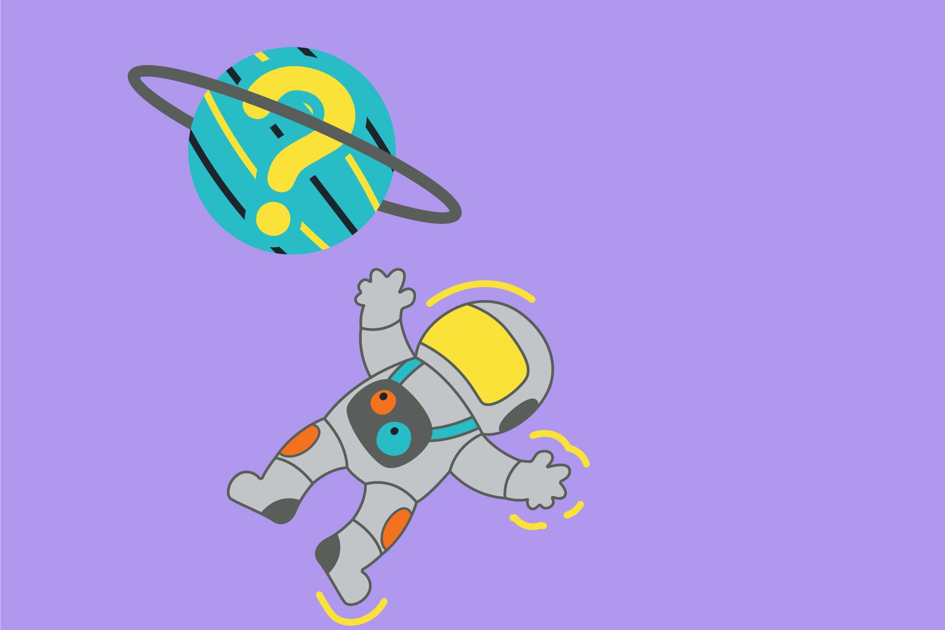 Smart Steps astronaut and planet illustrations