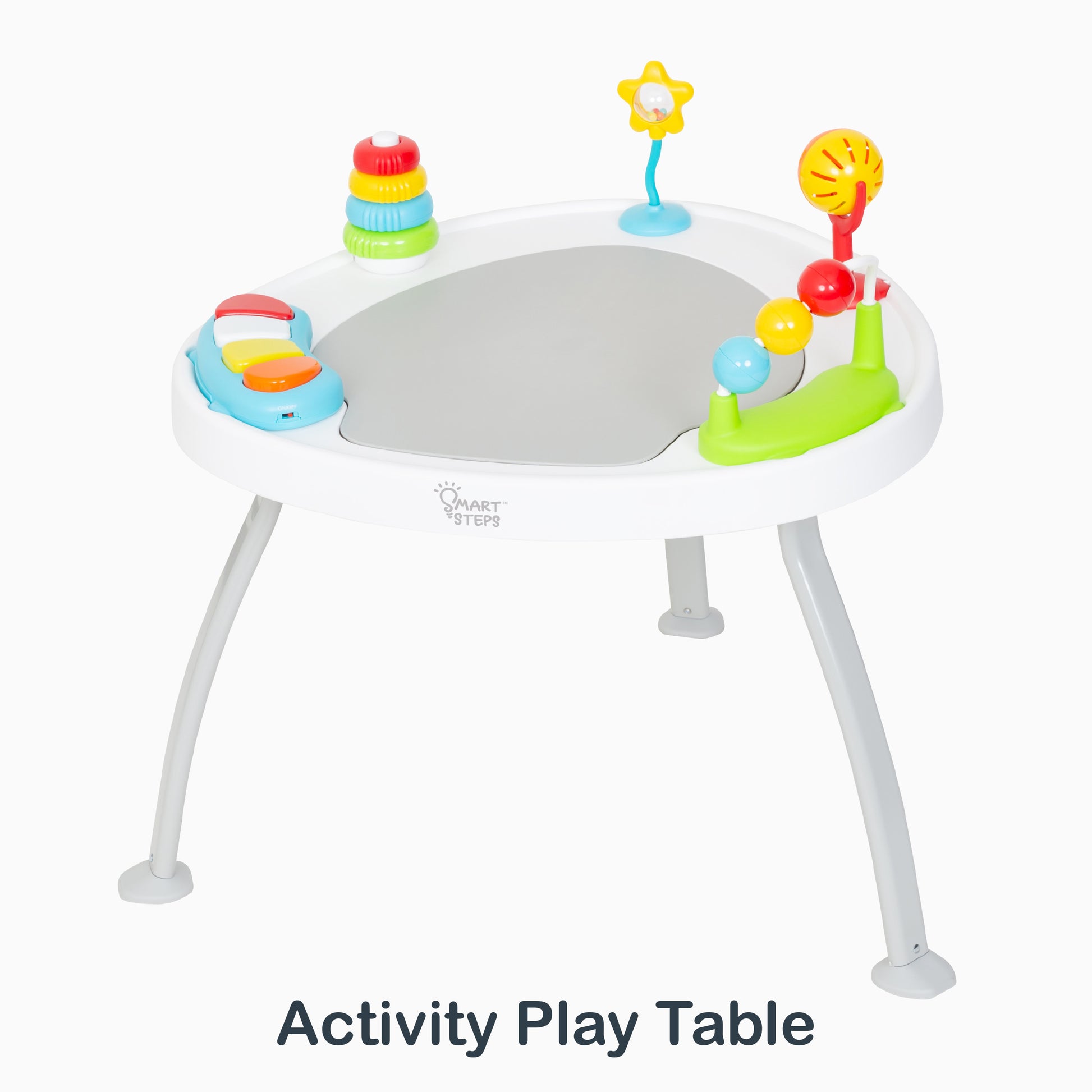 Activity play table of the Smart Steps by Baby Trend Bounce N’ Play 3-in-1 Activity Center
