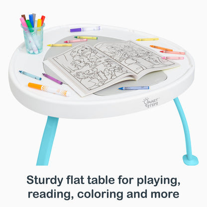 Smart Steps Bounce N’ Play 3-in-1 Activity Center with sturdy flat table for playing and reading 
