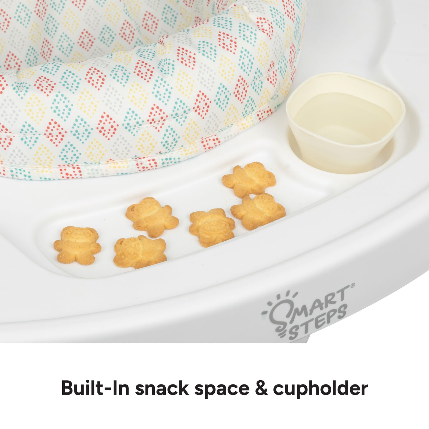 Smart Steps Hop N' Discover 3-in-1 Activity Center built in snack space 