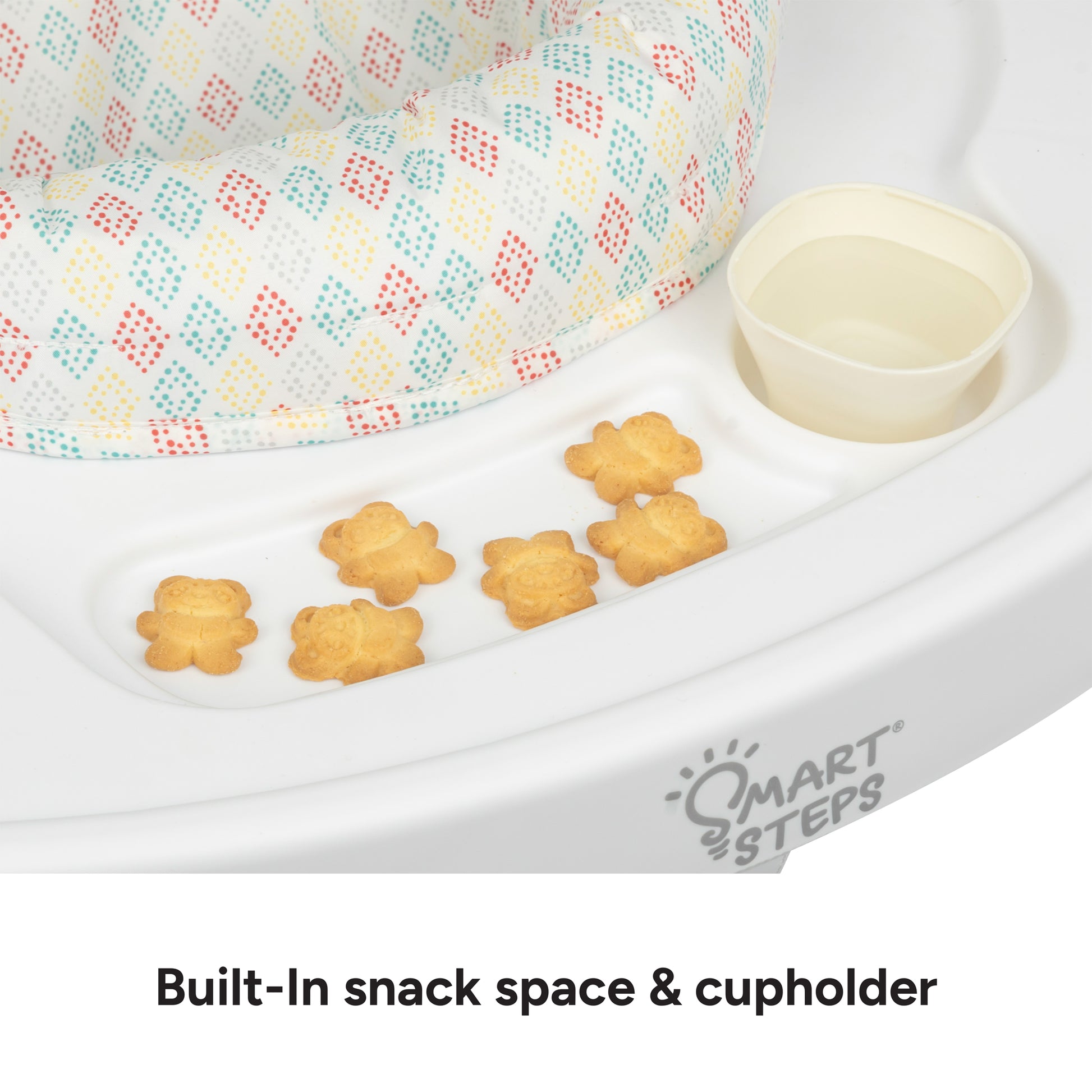 Smart Steps Hop N' Discover 3-in-1 Activity Center built in snack space 