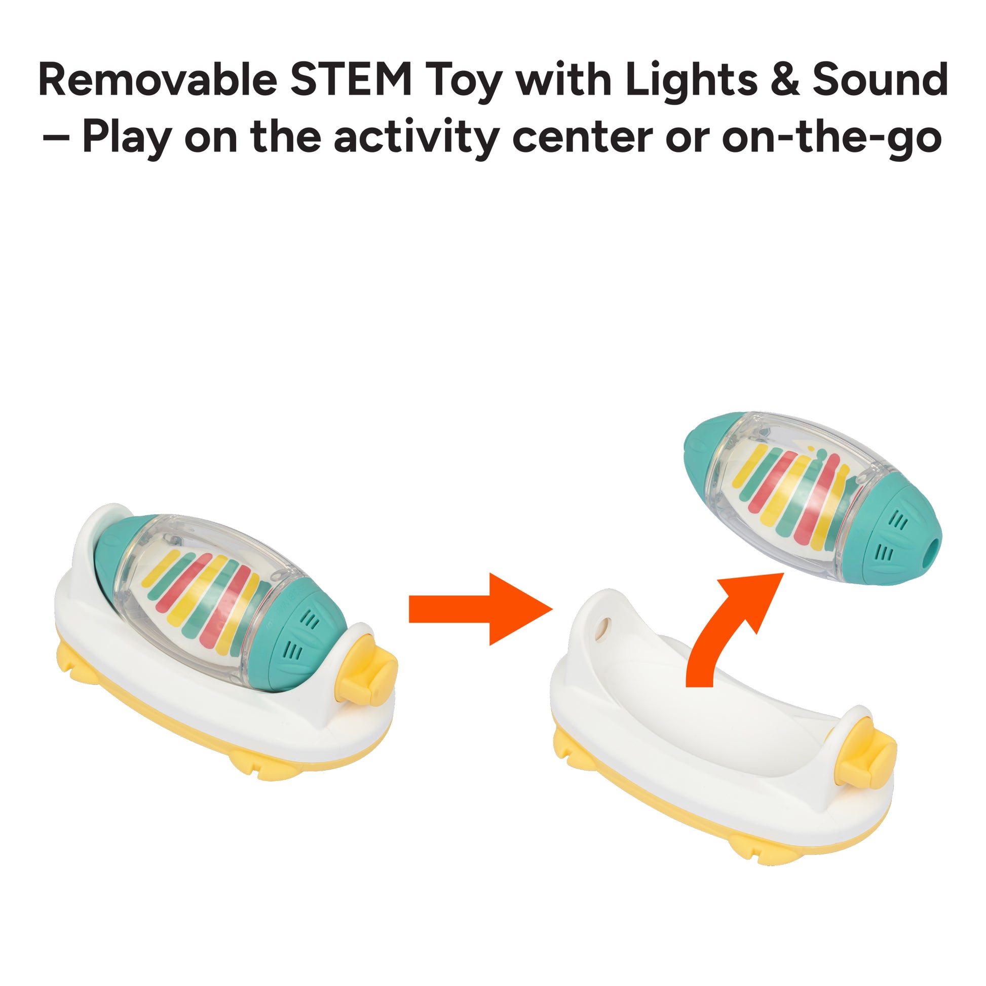 Smart Steps Hop N' Discover 3-in-1 Activity Center removable STEM toy with lights and sound 