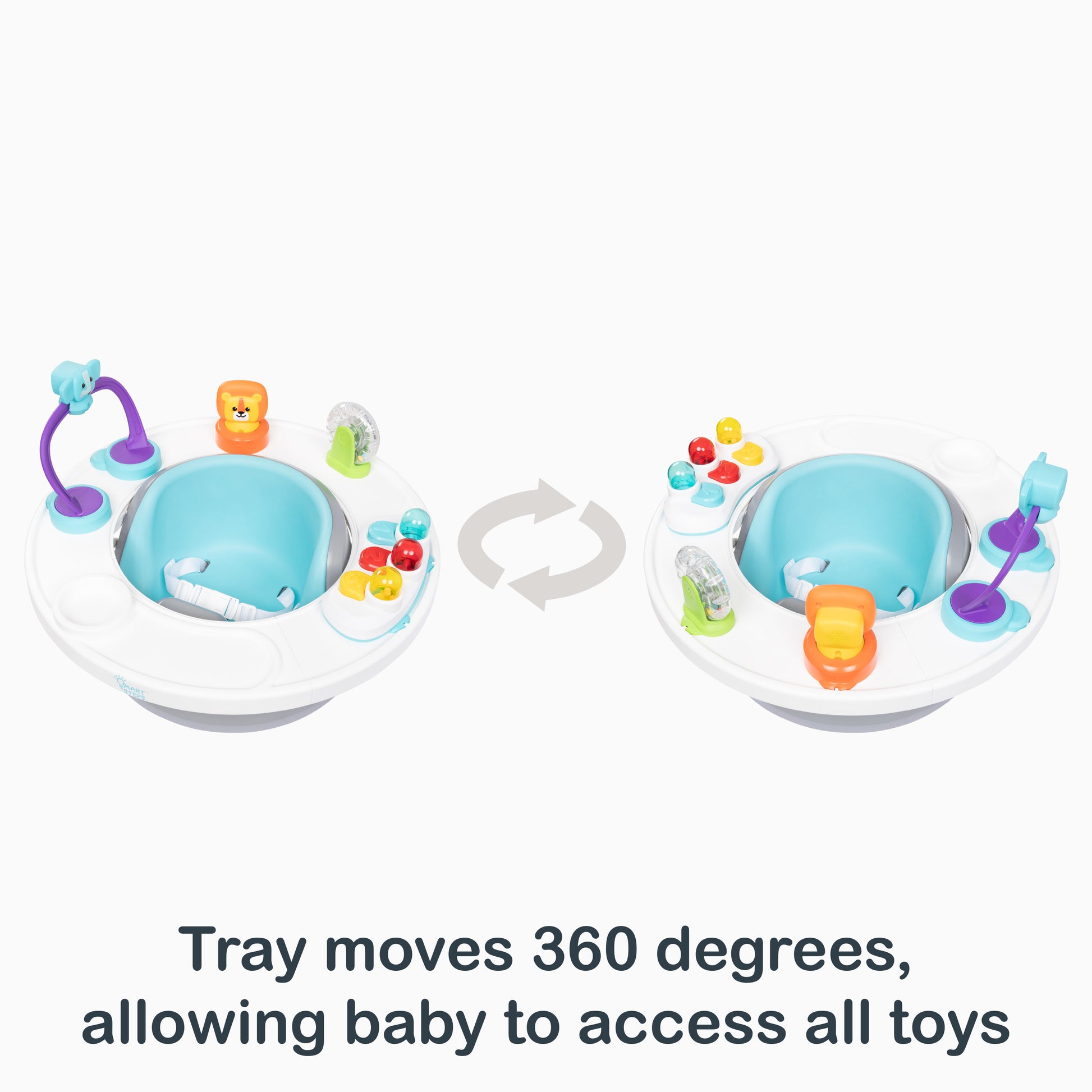 walmart summer infant seat Smart Steps Explore N' Play 5-in-1 Activity to Booster Seat | Blue Safari Fun
