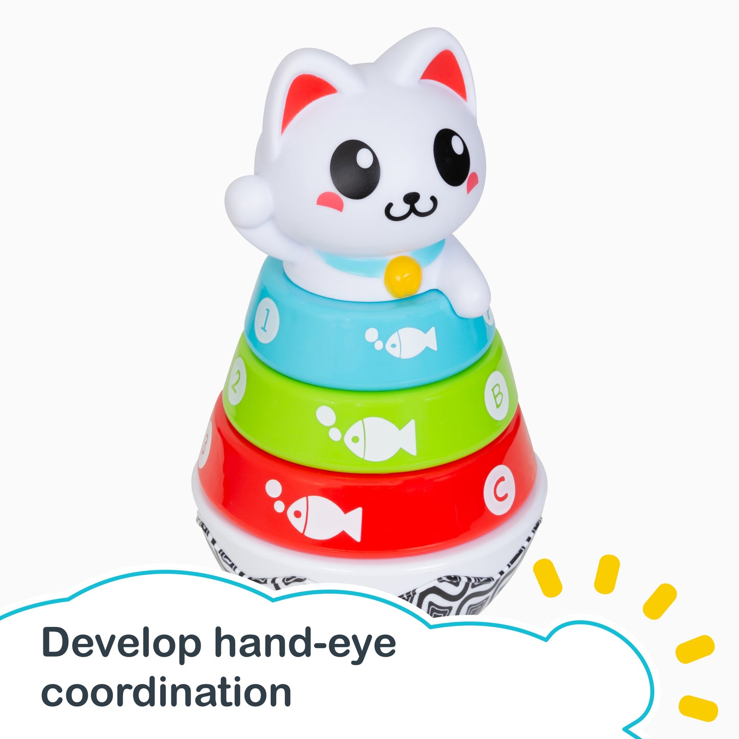 Develop hand-eye coordination with Smart Steps Stack-a-Cat