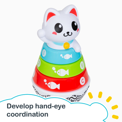 Develop hand-eye coordination with Smart Steps Stack-a-Cat