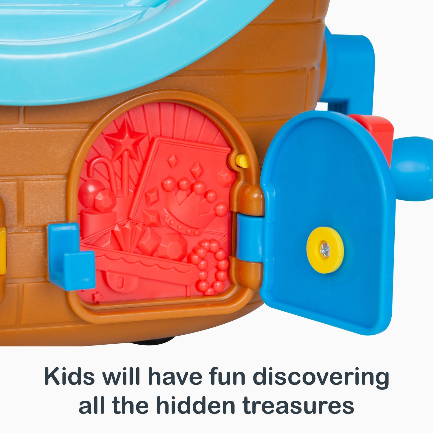 Kids will have fun discovering all the hidden treasures of the Smart Steps Smart Ship STEM toy