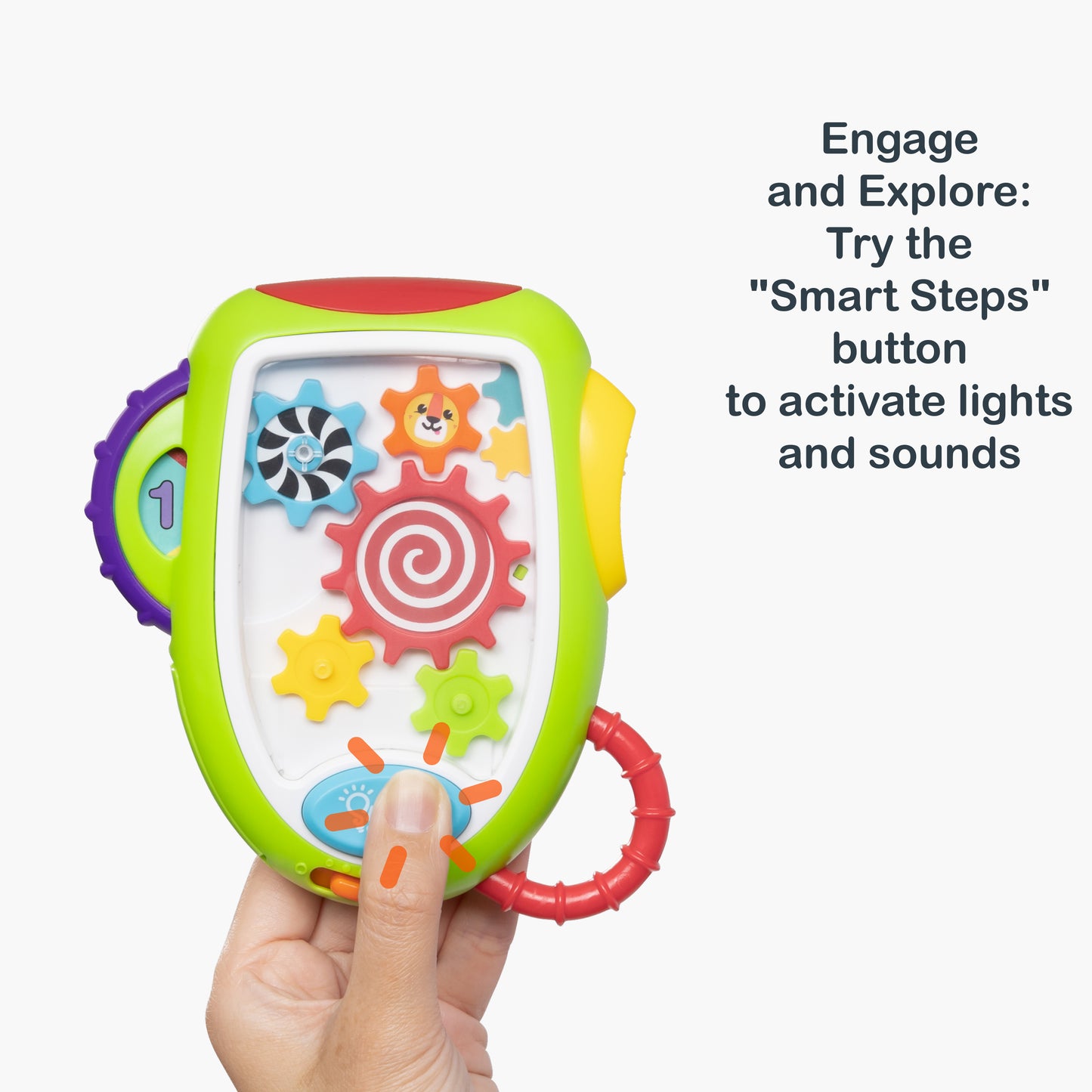 Smart Steps Gadget Gears Counting Toy button to activate lights and sounds