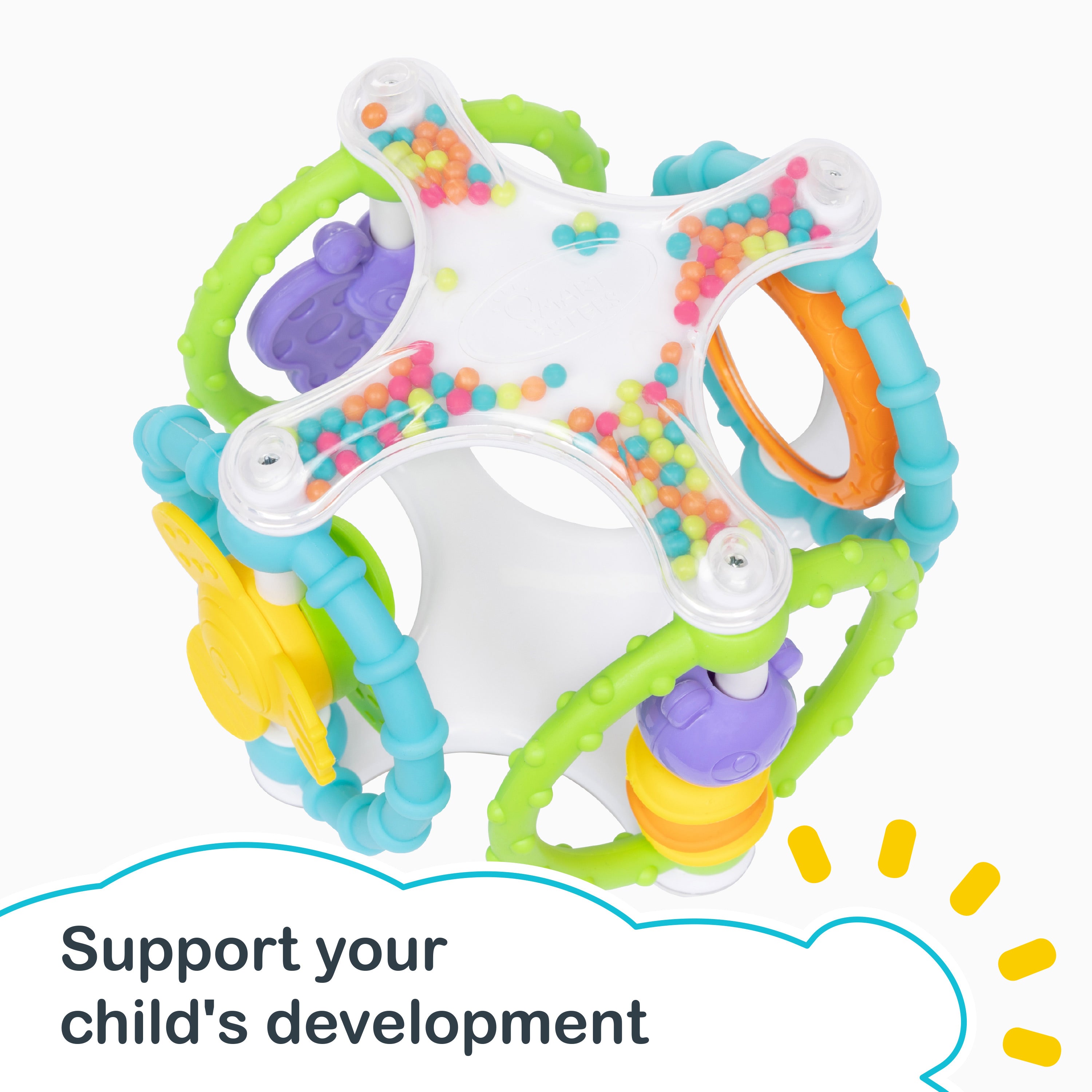 Smart Steps Busy Bunny Rattle Toy – STEM Infant Toy For 3 Months+ – Alpha Toys