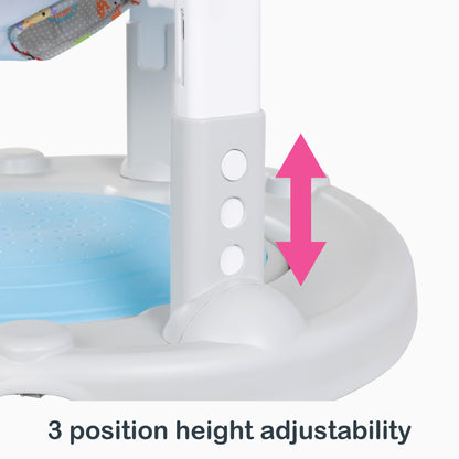 3 position height adjustability of the Smart Steps Bounce N' Glide 3-in-1 Activity Center Walker