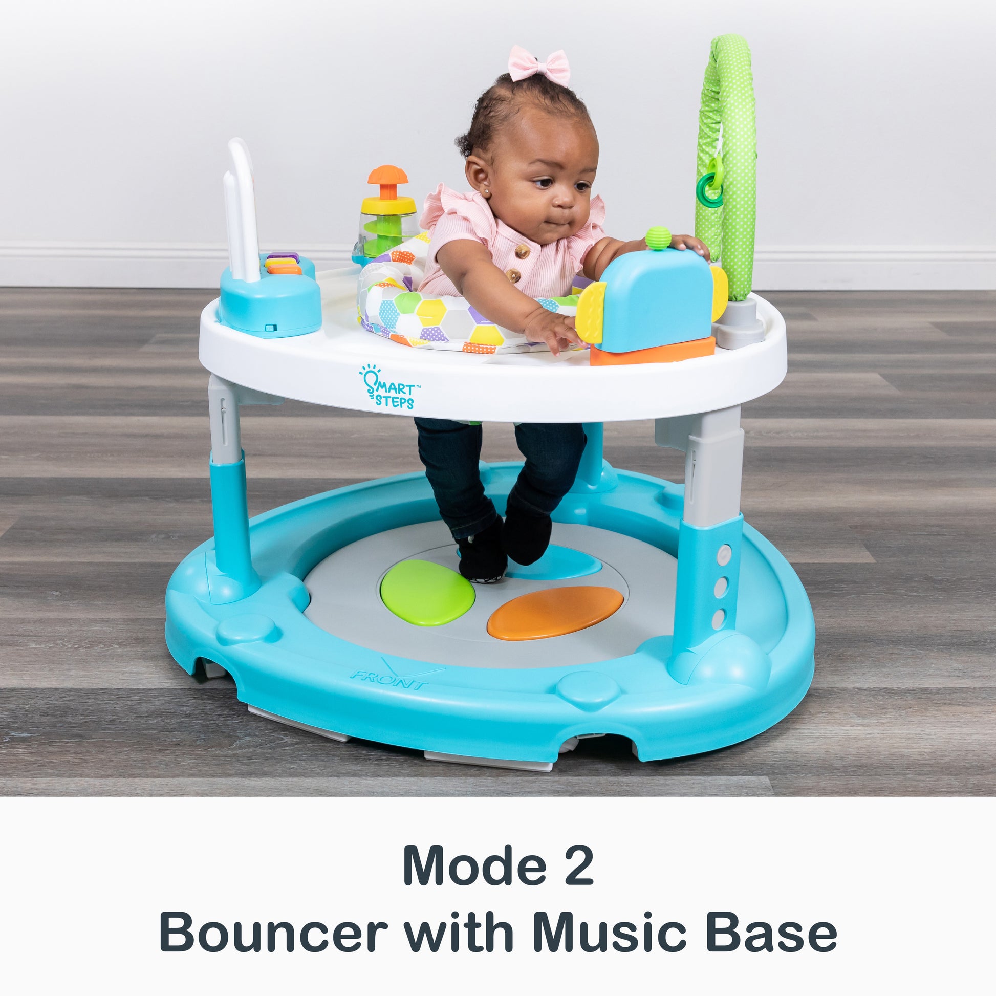 Mode 2 Bouncer with Music Base of the Smart Steps Bounce N’ Dance 4-in-1 Activity Center Walker