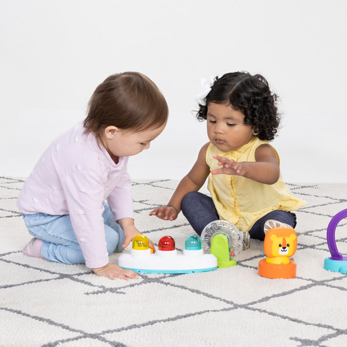 Two children playing with STEM toys from Smart Steps